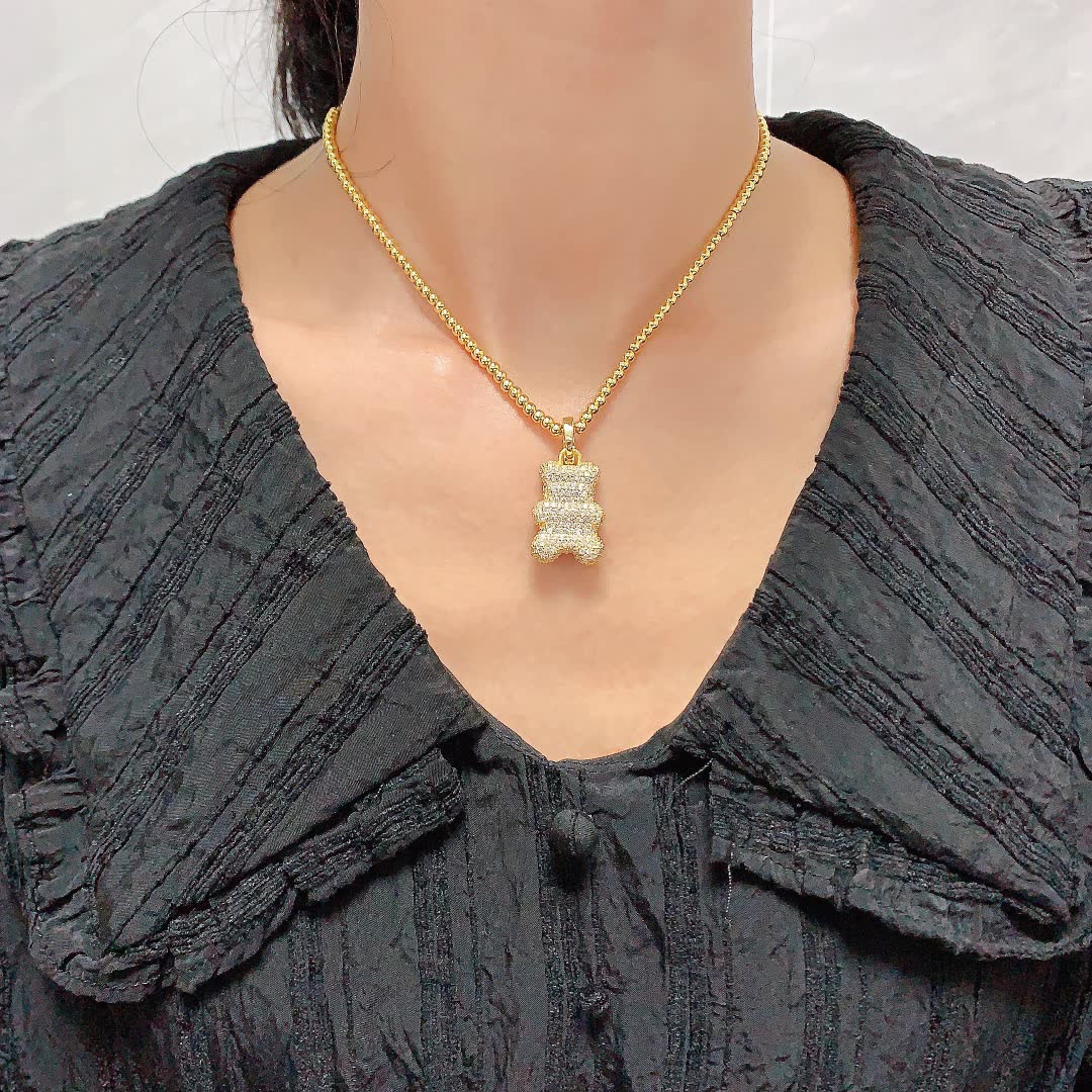 APM Monaco Aorm Bear Pendant Necklace